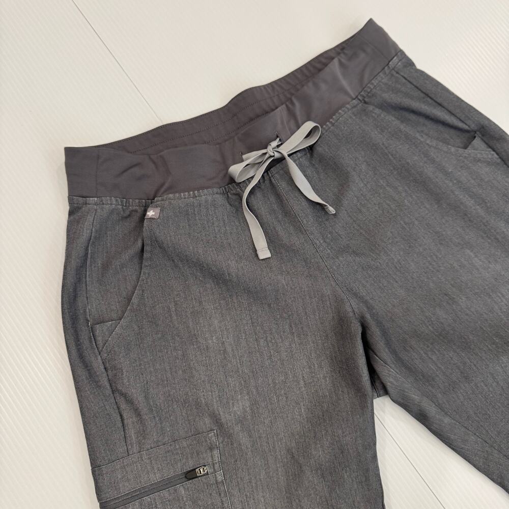 FIGS High Waisted Zamora Jogger Scrub Pants Gray Women's Medium Tall MT Utiulity - Picture 5 of 12